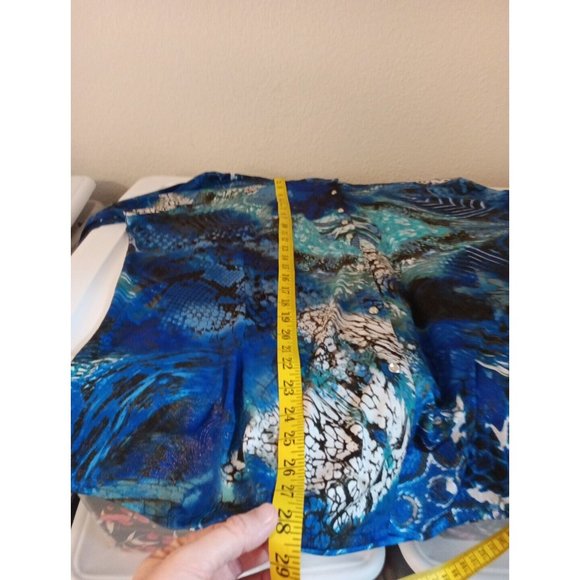 Women's Wrangler Western Multicolored Metallic Pearl Snap Stretchy Blouse XXL - Picture 7 of 7